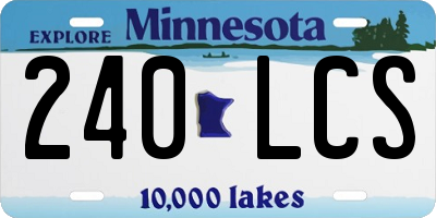 MN license plate 240LCS
