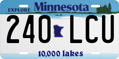 MN license plate 240LCU