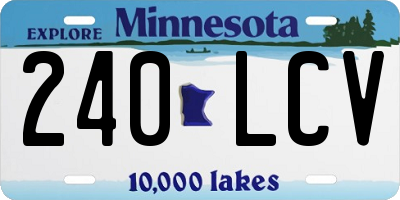 MN license plate 240LCV