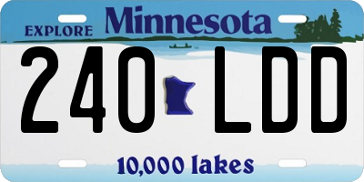 MN license plate 240LDD