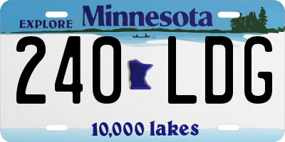 MN license plate 240LDG