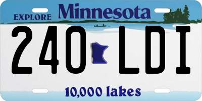 MN license plate 240LDI