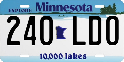 MN license plate 240LDO
