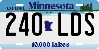MN license plate 240LDS