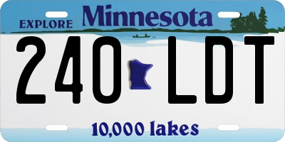 MN license plate 240LDT
