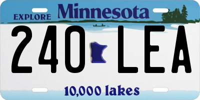 MN license plate 240LEA