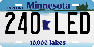 MN license plate 240LED