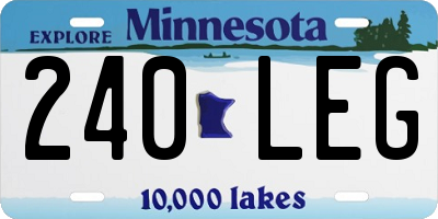 MN license plate 240LEG