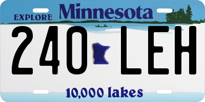 MN license plate 240LEH