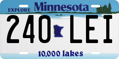 MN license plate 240LEI