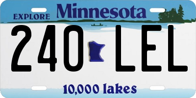 MN license plate 240LEL