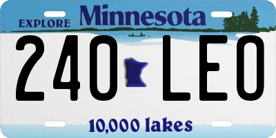 MN license plate 240LEO