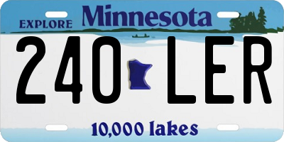 MN license plate 240LER