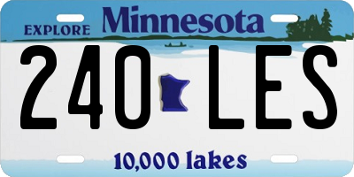 MN license plate 240LES