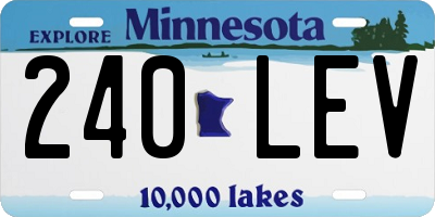 MN license plate 240LEV