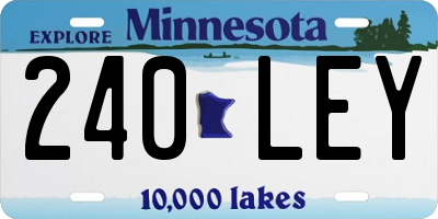 MN license plate 240LEY