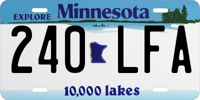 MN license plate 240LFA