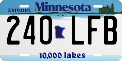 MN license plate 240LFB