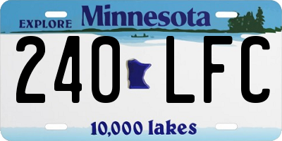 MN license plate 240LFC