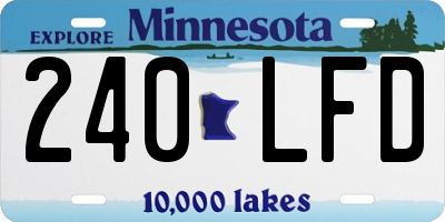MN license plate 240LFD