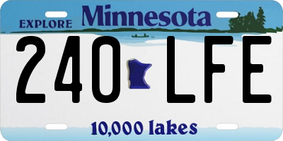 MN license plate 240LFE