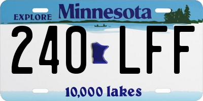 MN license plate 240LFF