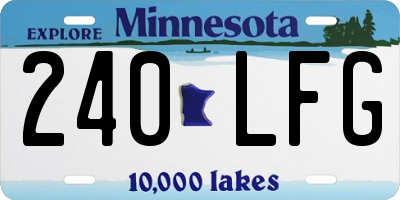 MN license plate 240LFG