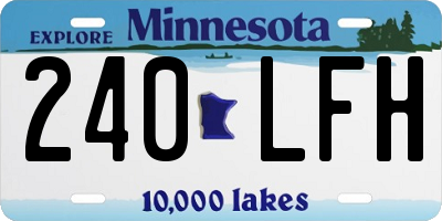 MN license plate 240LFH