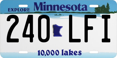 MN license plate 240LFI
