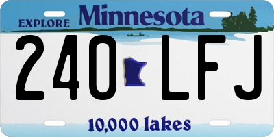 MN license plate 240LFJ