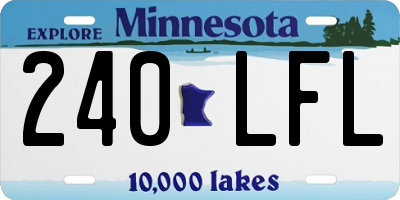MN license plate 240LFL
