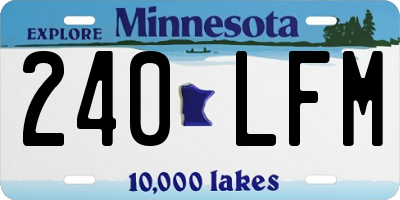 MN license plate 240LFM