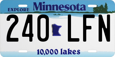 MN license plate 240LFN