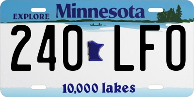 MN license plate 240LFO