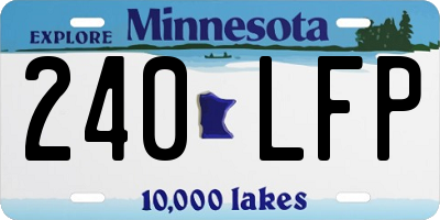 MN license plate 240LFP