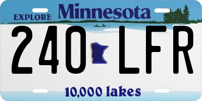 MN license plate 240LFR