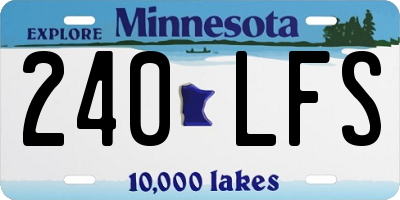 MN license plate 240LFS