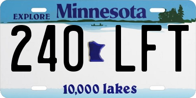 MN license plate 240LFT