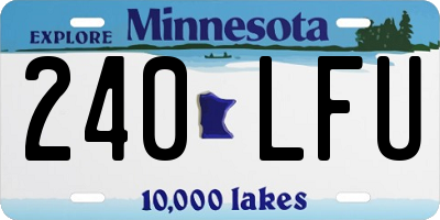 MN license plate 240LFU