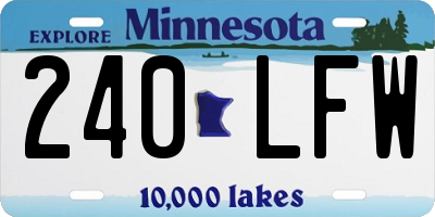 MN license plate 240LFW