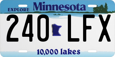 MN license plate 240LFX