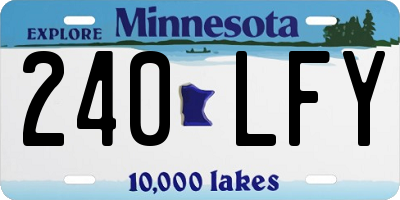 MN license plate 240LFY