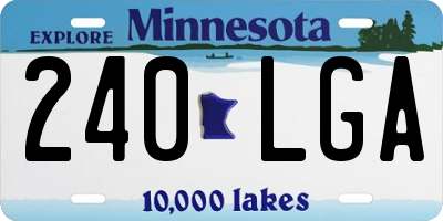 MN license plate 240LGA