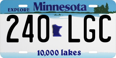 MN license plate 240LGC