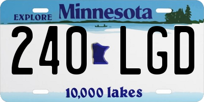 MN license plate 240LGD