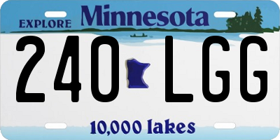 MN license plate 240LGG