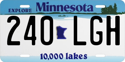 MN license plate 240LGH
