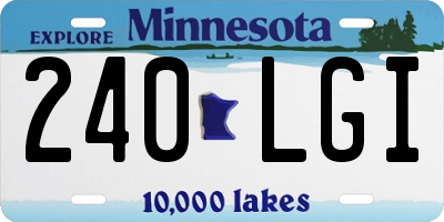 MN license plate 240LGI