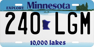 MN license plate 240LGM