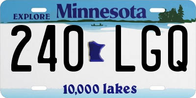 MN license plate 240LGQ